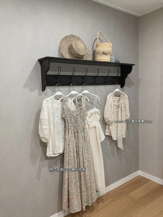 金蘑菇菇 Bonheur热恋岛屿/  清新田园度假风碎花吊带连衣裙小众 商品图3