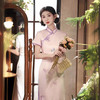 春夏新款，改良旗袍长款修身日常蝴蝶国风文艺连衣裙女装XL-24110 商品缩略图3
