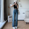 心选丨高腰复古阔腿牛仔裤 宽松直筒裤型，显瘦百搭、更显腿长、适合各种腿型 商品缩略图0