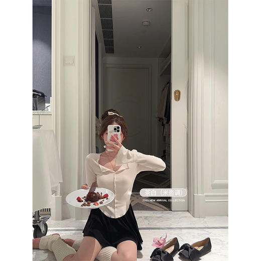 显瘦半裙 金蘑菇菇 balletcore 软软芭蕾组/ 好驾驭改良版  修身纸片人t恤 商品图0