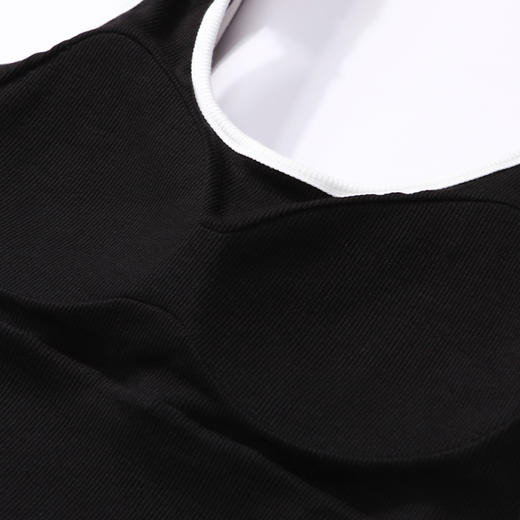 都市丽人抹胸女罗纹棉背心无尺码固定模杯长抹胸棉质长抹胸无钢圈无排扣LV42A4 商品图9