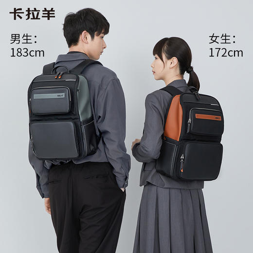 【气囊减震顶配】卡拉羊7维防下坠减负24L双肩防盗电脑背包CS5213-1（TX) 商品图2