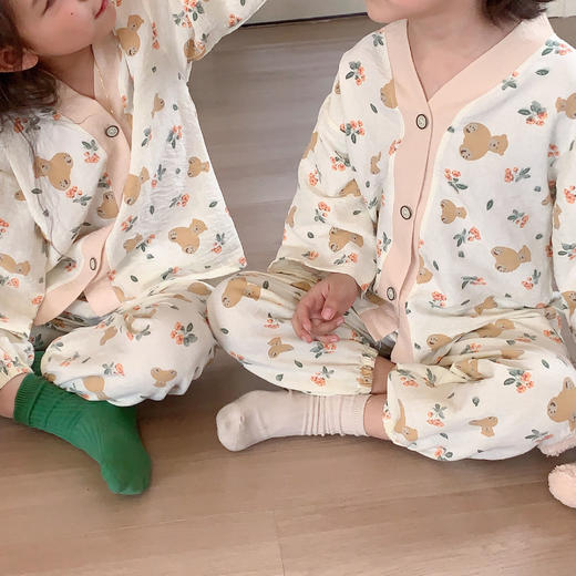 【39/套】新款儿童家居服套装男女童宽松薄款睡衣宝宝韩版空调服两件套聚 商品图2