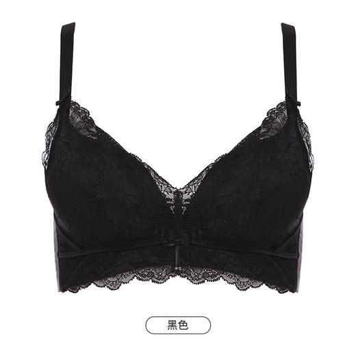 都市丽人聚拢升杯内衣女蕾丝文胸A杯适穿3/4杯中厚常规内衣树脂胶圈三排扣YB41A3 商品图14