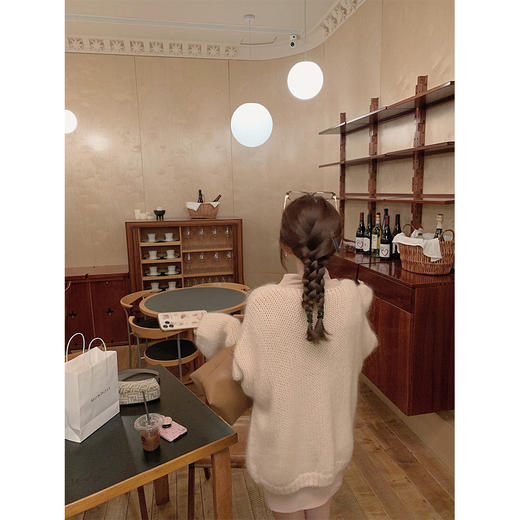 金蘑菇菇 半日诗 春日柔柔大开衫/ 柔焦茸感马海毛 宽松慵懒开衫 商品图0