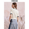 VIMAGE纬漫纪夏季新品时尚百搭撞色针织衫V2101714 商品缩略图4