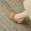 【预售5天】优雅百搭，羊猄皮尖头高跟深口单鞋FDME&FD8270 商品缩略图4