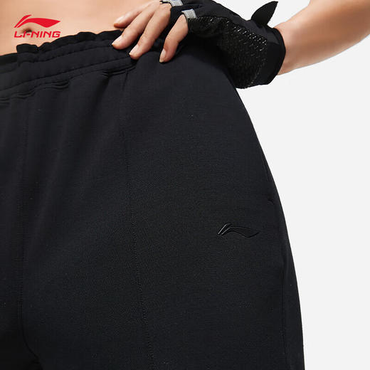 李宁钟楚曦同款卫裤女子卫裤健身系列2024春季LOGO束脚运动裤AKLU104 商品图3