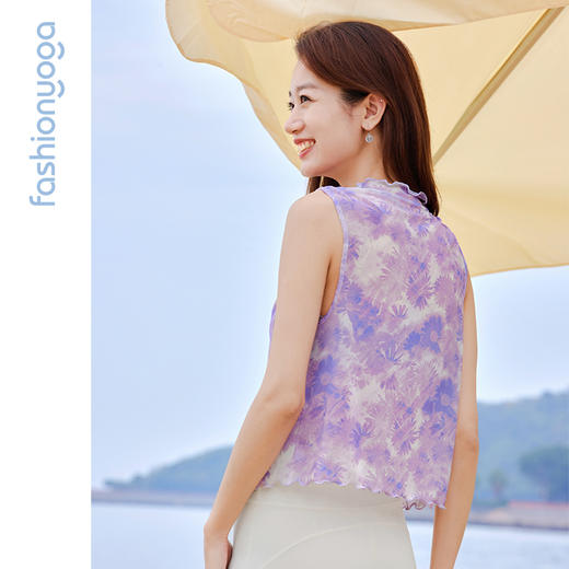 【特卖不退换】F14218水墨网纱背心外搭 商品图9