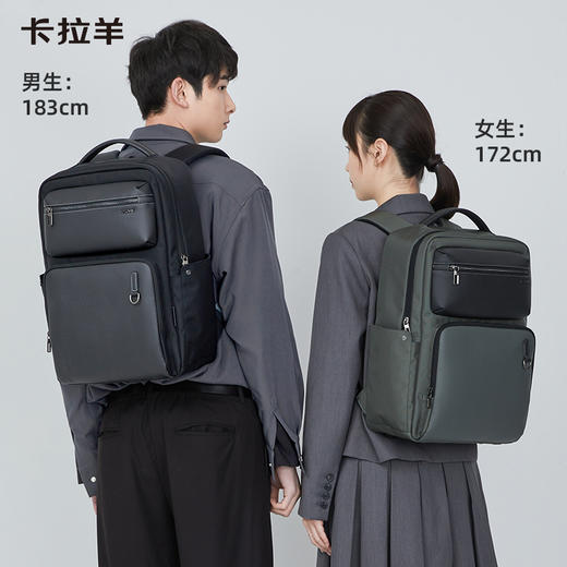 【气囊减震顶配】卡拉羊7维防下坠减负系统多功能双肩防盗电脑背包  CS5218/19/20 商品图0