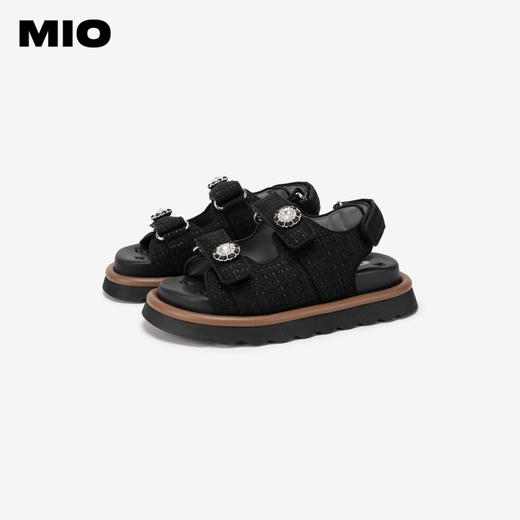 MIO米奥夏季小香风女鞋舒适亲肤厚底休闲凉鞋沙滩鞋女鞋M243132008 商品图4