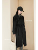 226-5自留 神秘优雅 小禾露珠系列 柔滑垂坠 自然防风雨 黑色立领风衣 商品缩略图14