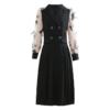 未风黑色西装翻领连衣裙女春2025年春季新款时尚气质显瘦百褶裙子 商品缩略图3