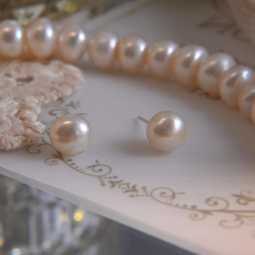 雀说 繁花唐嫣同款复古天然淡水珍珠耳钉S925纯银耳环高级感古风耳饰4ZF-021902 商品图1