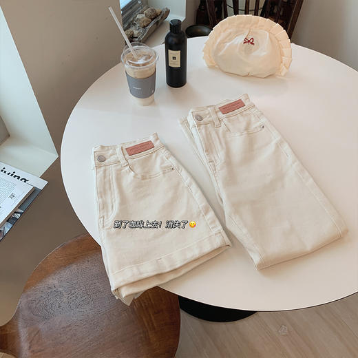 金蘑菇菇   火锅小白牛/ 夏季新款白色休闲裤女百搭 商品图2