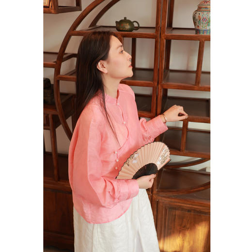 【抖音专属】【春和景明系列】立领小衫（24710207桃夭） 商品图2