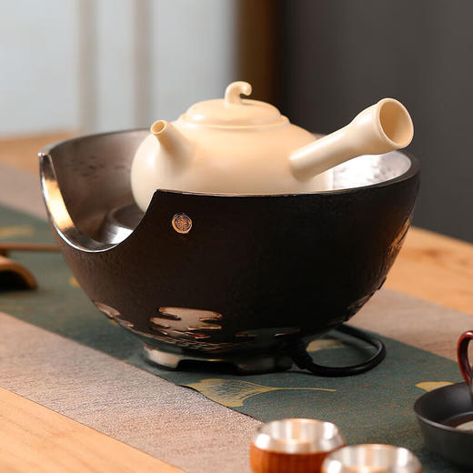 龙隐斋【铁包银】观山静音电陶炉煮茶 1000W大功率德国炉芯可定时 单炉 商品图4