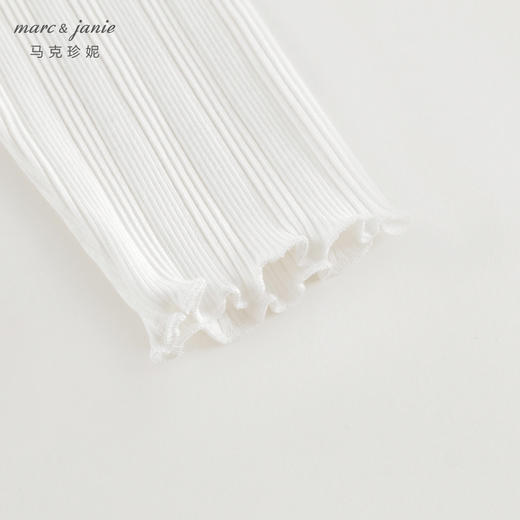 马克珍妮女童小花波浪花边弹力打底裤儿童裤子2024春夏新款240736 商品图4