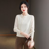 春秋新款，中式长袖t恤女宽松妈妈针织冰丝打底衫圆领薄上衣CC-101-8A704 商品缩略图2