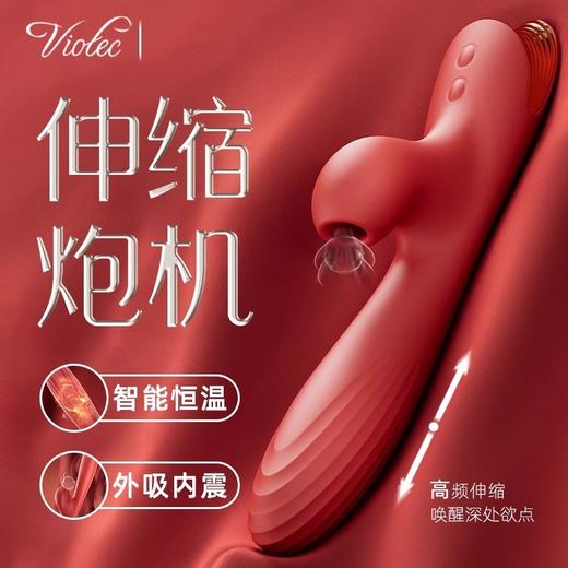 美国viotec【空气吮吸+仿真伸缩】加温震动棒/手持式炮击 商品图0