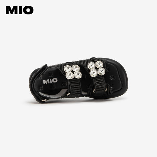 MIO米奥夏季凉鞋甜酷时髦水钻休闲凉鞋轻便通勤凉拖女M243131918 商品图4