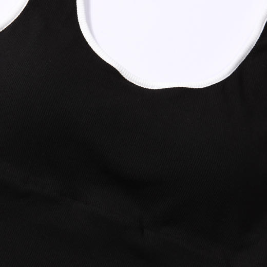 都市丽人抹胸女罗纹棉背心无尺码固定模杯长抹胸棉质长抹胸无钢圈无排扣LV42A4 商品图6