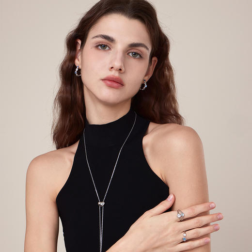 ARSIS流光波光月影耳钉法式轻奢简约百搭精致复古耳饰女 商品图4