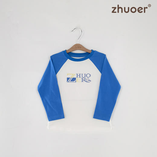 【春款针织长袖T恤】卓儿代工品牌 出口余单 男童纯棉针织长袖T恤撞色套头衫打底衫圆领上衣适合1.5-7岁 商品图0