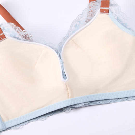 都市丽人聚拢升杯内衣女蕾丝文胸A杯适穿3/4杯中厚常规内衣树脂胶圈三排扣YB41A3 商品图7