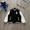 【bfm1】新款毛巾绣大C拼皮情侣时尚休闲棒球服外套！！ 商品缩略图1