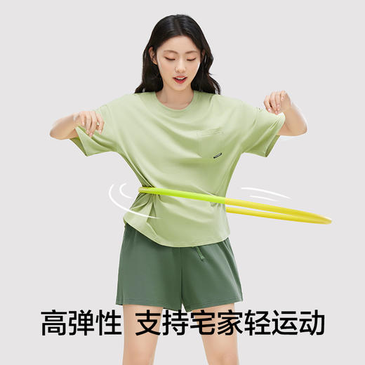 有棵树莫代尔圆领女士可外穿家居套装C-J1001 商品图3