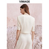 VIMAGE纬漫纪春季新款时尚显瘦小众设计纯色薄短外套V2103714 商品缩略图4