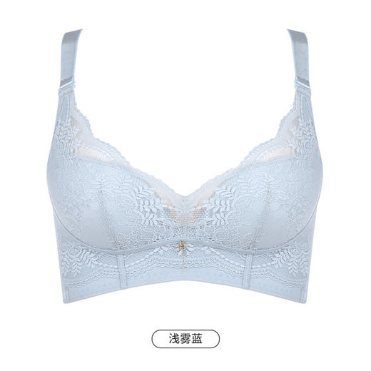 都市丽人舒软挺塑轻塑调整型内衣女蕾丝塑身AB杯3/4杯加厚文胸无钢圈四排扣LJ44C1 商品图11