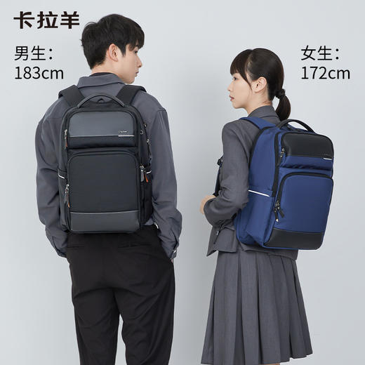 【气囊减震顶配】卡拉羊骑士系列气囊减震电脑背包双肩包商务出差S5215 商品图1