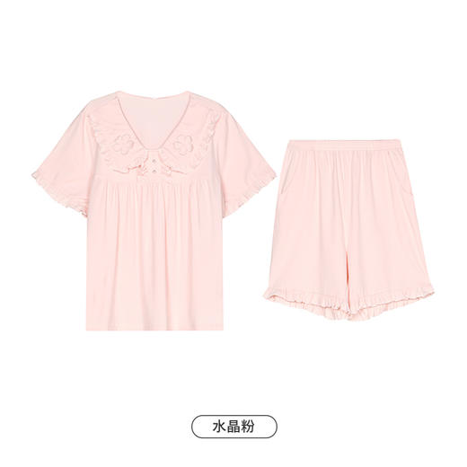 都市丽人亲情蜜语生活家居春夏睡衣女凉感无尘棉家居服薄款短袖短裤女士套装LH49A4 商品图14
