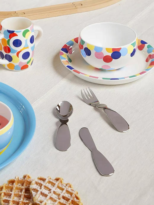 ALESSI/儿童餐具套装3件套卡通西餐刀叉勺杯辅食碗餐盘 商品图0