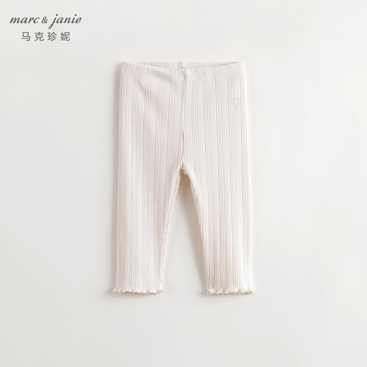 马克珍妮女童小花波浪花边弹力打底裤儿童裤子2024春夏新款240736 商品图2