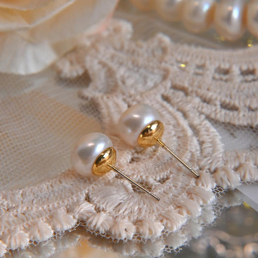 雀说 繁花唐嫣同款复古天然淡水珍珠耳钉S925纯银耳环高级感古风耳饰4ZF-021902 商品图2