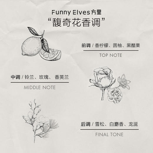 Funny Elves 方里淡香水2022持久留香50ml 馥奇花香调女士香氛 商品图2