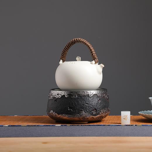龙隐斋 风云电陶炉铁包银静音煮茶器 1000W大功率德国炉芯可定时 商品图3