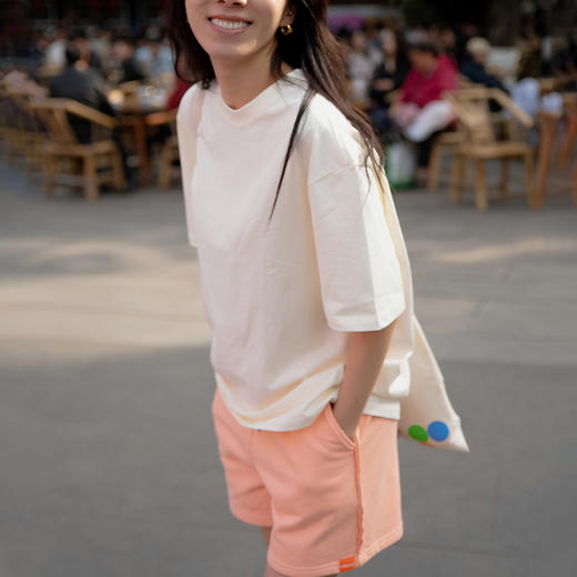 【100%棉】260g 双纱爽滑棉-圆领休闲宽松大T 中性男女同款运动短袖 商品图1