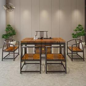 檀香实木系列茶桌六件套（一桌一椅四副椅）