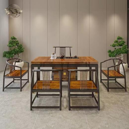 檀香实木系列茶桌六件套（一桌一椅四副椅） 商品图0