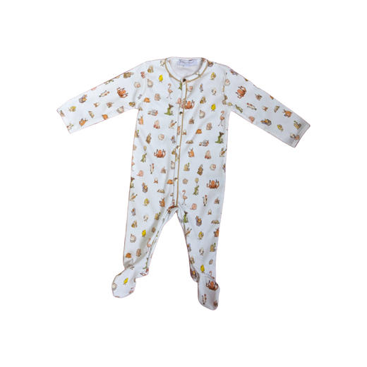 法国Atelier Choux 舒适透气柔软天然艺术印花 金色提花印花 连体衣 3-18m 商品图0