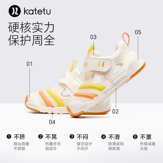 卡特兔婴儿学步鞋2024夏季新款机能鞋软底防滑沙滩鞋包头宝宝凉鞋 商品图2