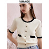 VIMAGE纬漫纪夏季新品时尚百搭撞色针织衫V2101714 商品缩略图2