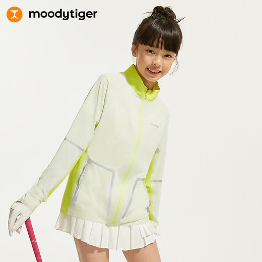 【专属】moodytiger儿童外套24年夏季新款户外时尚休闲撞色冰皮衣42513904 商品图0