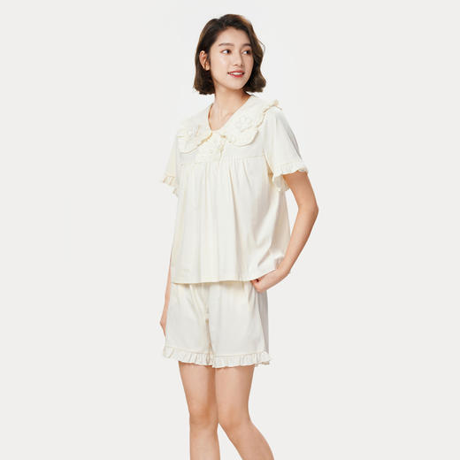 都市丽人亲情蜜语生活家居春夏睡衣女凉感无尘棉家居服薄款短袖短裤女士套装LH49A4 商品图6