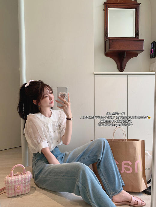 金蘑菇菇 miu灰半裙  奶系穿搭夏天套装裙子 商品图7