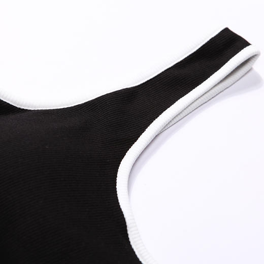 都市丽人抹胸女罗纹棉背心无尺码固定模杯长抹胸棉质长抹胸无钢圈无排扣LV42A4 商品图8